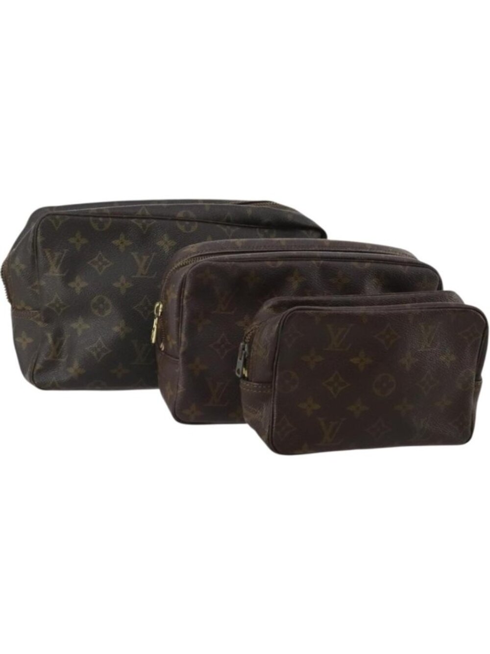 LOUIS VUITTON Monogram Clutch Bag 3 Set